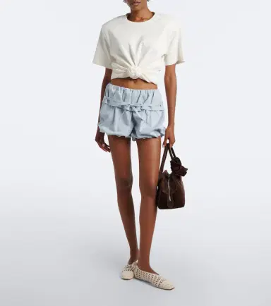 Magda Butrym Belted striped cotton and silk shorts | Thumbnail 5 Magda Butrym Belted striped cotton and silk shorts | Thumbnail 5