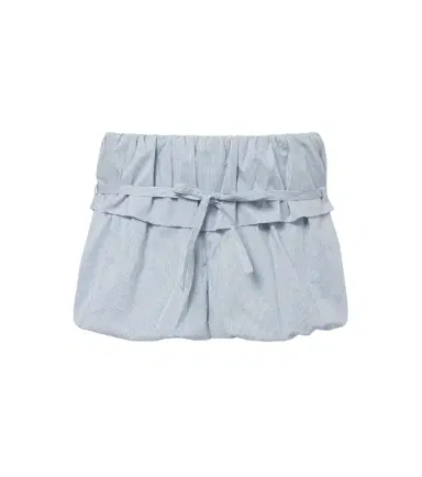 Magda Butrym Belted striped cotton and silk shorts | Thumbnail 1 Magda Butrym Belted striped cotton and silk shorts | Thumbnail 1