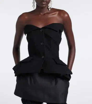 Magda Butrym Peplum cotton bustier top | Thumbnail 5 Magda Butrym Peplum cotton bustier top | Thumbnail 5