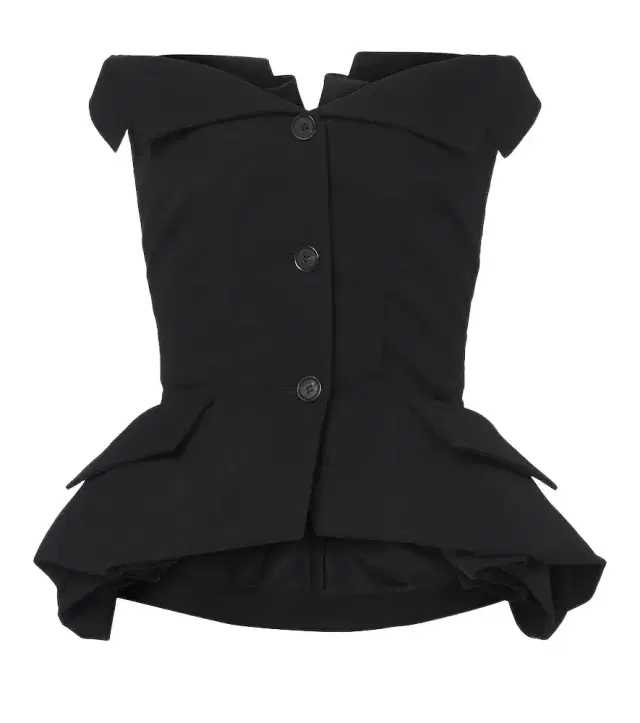 Magda Butrym Peplum cotton bustier top