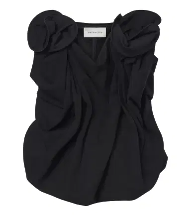 Magda Butrym Floral-appliqué wool-blend top | Thumbnail 1 Magda Butrym Floral-appliqué wool-blend top | Thumbnail 1