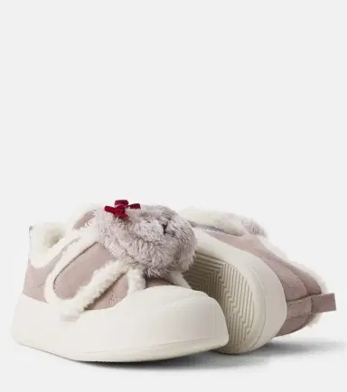 MONNALISA Bow-detail suede sneakers | Thumbnail 3 MONNALISA Bow-detail suede sneakers | Thumbnail 3