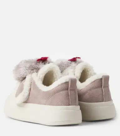 MONNALISA Bow-detail suede sneakers | Thumbnail 4 MONNALISA Bow-detail suede sneakers | Thumbnail 4