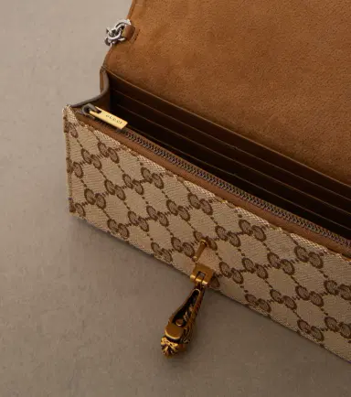 Gucci Dionysus GG canvas wallet on chain | Thumbnail 4