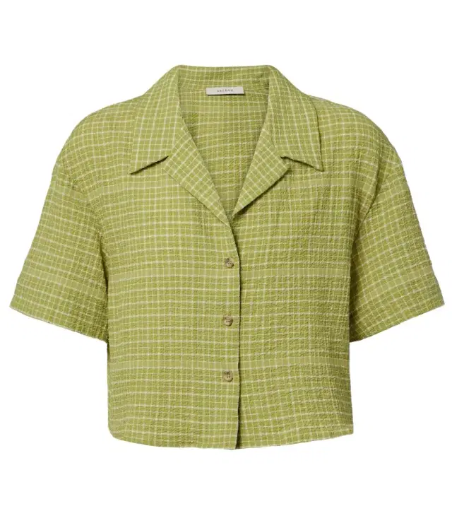 Asceno Lincoln checked cotton bowling shirt