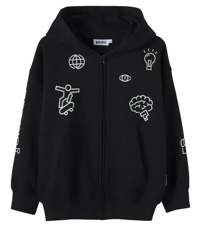 Molo Marley cotton-blend fleece zip-up hoodie