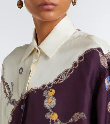 Versace Printed silk twill shirt | Thumbnail 3 Versace Printed silk twill shirt | Thumbnail 3