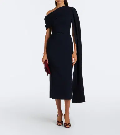 Roksanda Maite caped crêpe midi dress | Thumbnail 2
