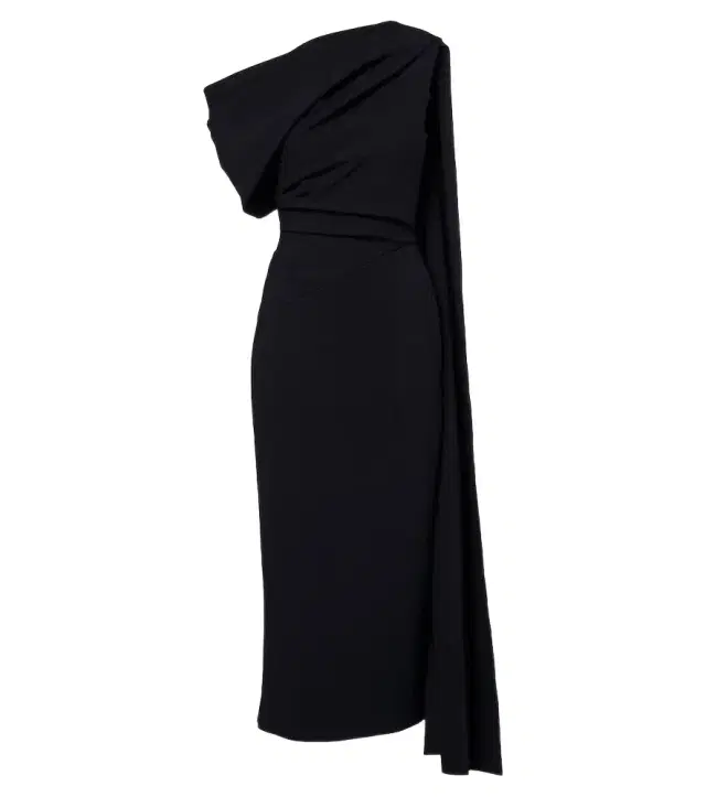 Roksanda Maite caped crêpe midi dress