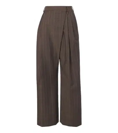 Ganni Striped pleated wool wide-leg pants | Thumbnail 1 Ganni Striped pleated wool wide-leg pants | Thumbnail 1