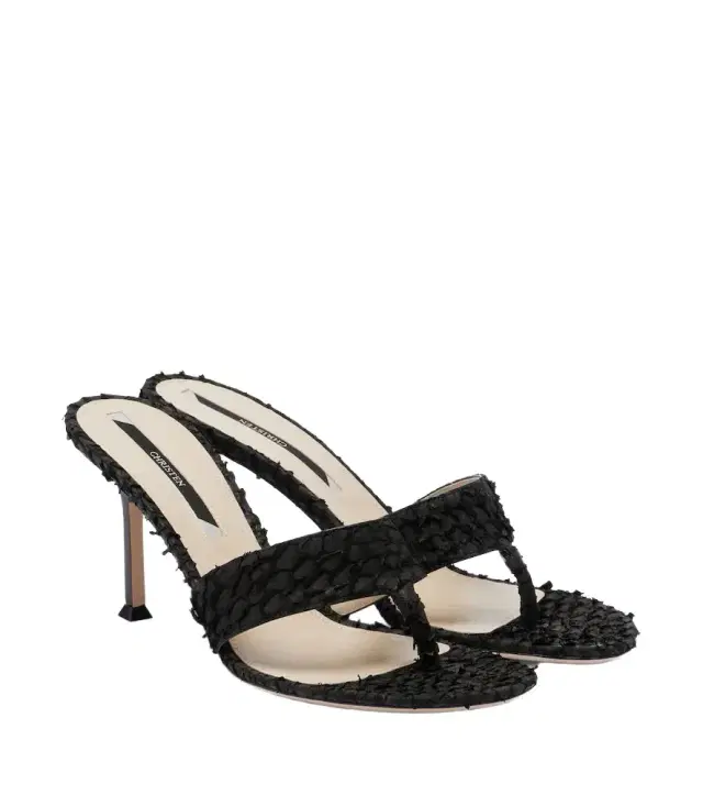 Christen Helix leather thong sandals