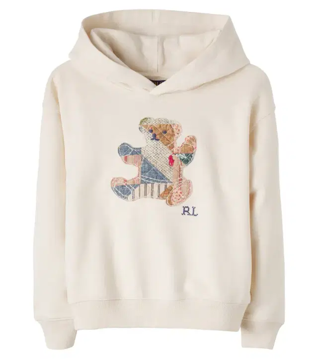 Embroidered cotton jersey hoodie