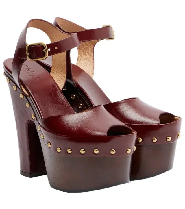 Chloe Chloé Meret leather platform sandals
