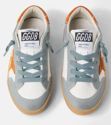 Golden Goose Kids Super Star suede-trimmed leather sneakers | Thumbnail 2 Golden Goose Kids Super Star suede-trimmed leather sneakers | Thumbnail 2