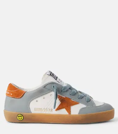 Golden Goose Kids Super Star suede-trimmed leather sneakers | Thumbnail 3 Golden Goose Kids Super Star suede-trimmed leather sneakers | Thumbnail 3