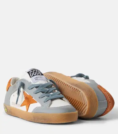 Golden Goose Kids Super Star suede-trimmed leather sneakers | Thumbnail 5 Golden Goose Kids Super Star suede-trimmed leather sneakers | Thumbnail 5