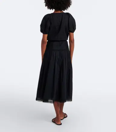 Ulla Johnson Alice embroidered tiered cotton midi skirt | Thumbnail 6