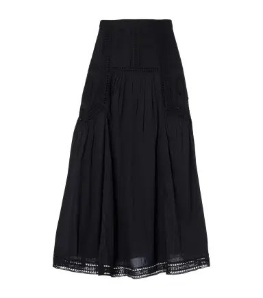 Ulla Johnson Alice embroidered tiered cotton midi skirt | Thumbnail 1
