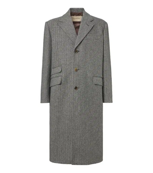 Valentino Herringbone virgin wool coat
