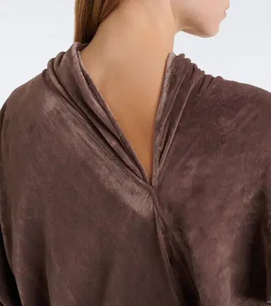Rick Owens Seb draped velvet midi dress | Thumbnail 2
