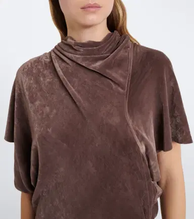 Rick Owens Seb draped velvet midi dress | Thumbnail 3