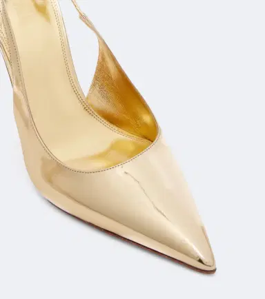 Paris Texas Lidia metallic leather slingback pumps | Thumbnail 3