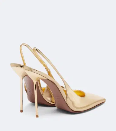 Paris Texas Lidia metallic leather slingback pumps | Thumbnail 4
