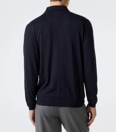 Lardini Wool, silk, and cashmere polo sweater | Thumbnail 2