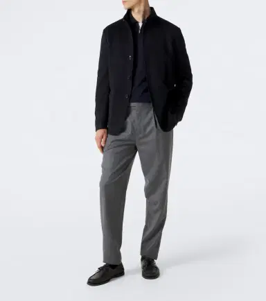 Lardini Wool, silk, and cashmere polo sweater | Thumbnail 3