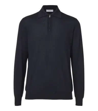 Lardini Wool, silk, and cashmere polo sweater | Thumbnail 1