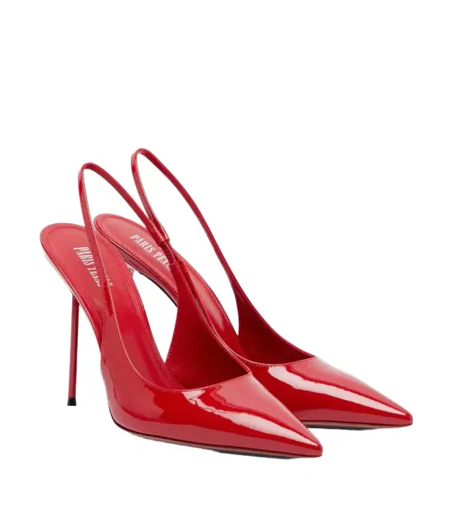 Paris Texas Lidia patent leather slingback pumps