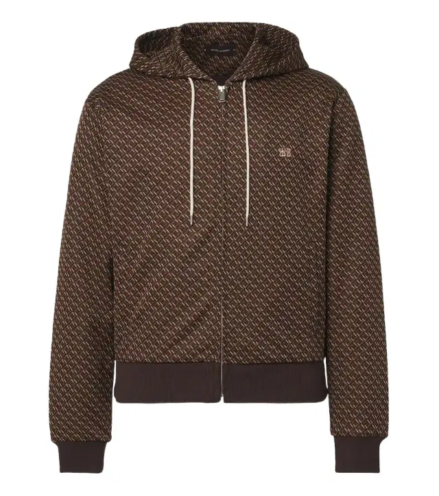 Wales Bonner Hooded jacquard track jacket