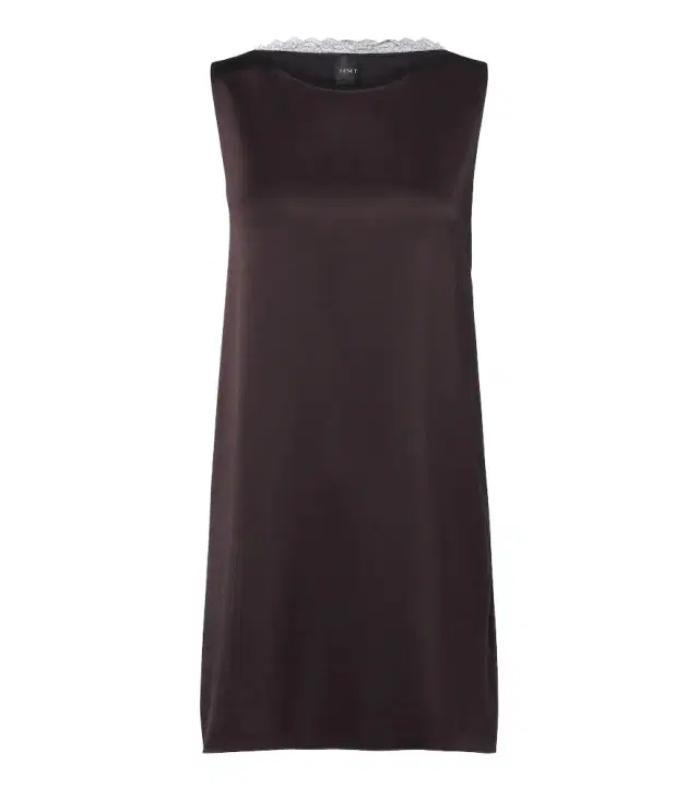 Leset Barb lace-trimmed satin minidress