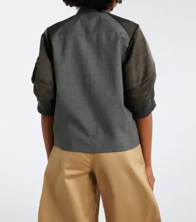 Sacai Wool twill and technical jacket | Thumbnail 4 Sacai Wool twill and technical jacket | Thumbnail 4