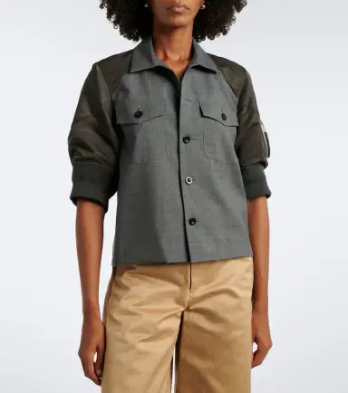 Sacai Wool twill and technical jacket | Thumbnail 5 Sacai Wool twill and technical jacket | Thumbnail 5