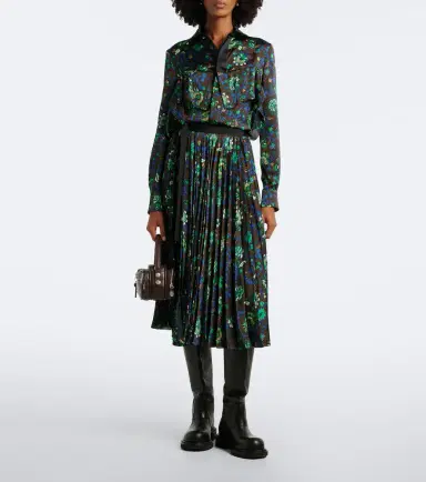 Sacai Floral plissé midi skirt | Thumbnail 4 Sacai Floral plissé midi skirt | Thumbnail 4