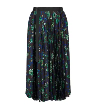 Sacai Floral plissé midi skirt | Thumbnail 1 Sacai Floral plissé midi skirt | Thumbnail 1