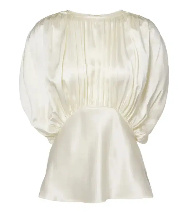Peta draped peplum silk satin top