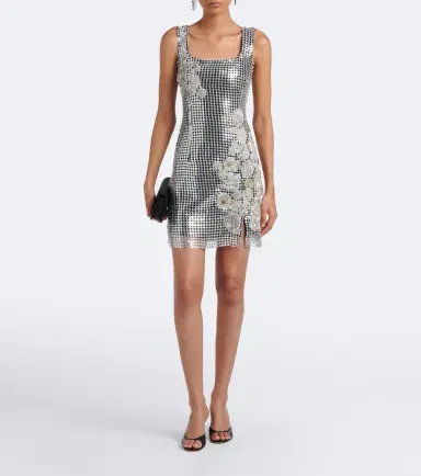 La Fuori Là Fuori Shell sequined chainmail minidress | Thumbnail 2