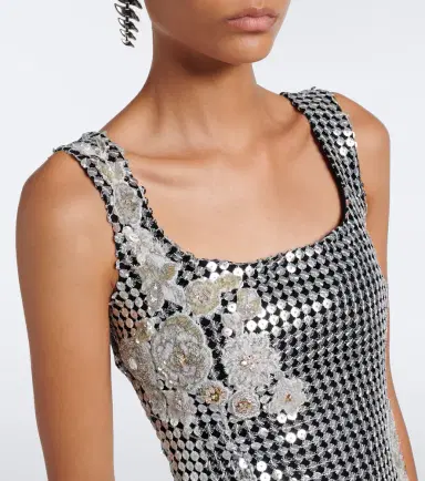 La Fuori Là Fuori Shell sequined chainmail minidress | Thumbnail 3