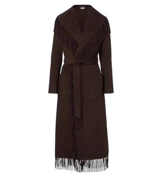 Simkhai Fringed wool-blend coat