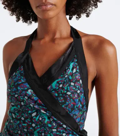Dries Van Noten Printed moiré wrap top | Thumbnail 2