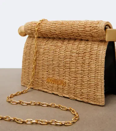 Jacquemus Rond Carré Small raffia-effect clutch | Thumbnail 2 Jacquemus Rond Carré Small raffia-effect clutch | Thumbnail 2