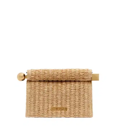 Jacquemus Rond Carré Small raffia-effect clutch | Thumbnail 1 Jacquemus Rond Carré Small raffia-effect clutch | Thumbnail 1