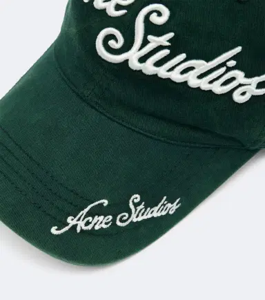 Acne Studios Logo denim baseball cap | Thumbnail 3