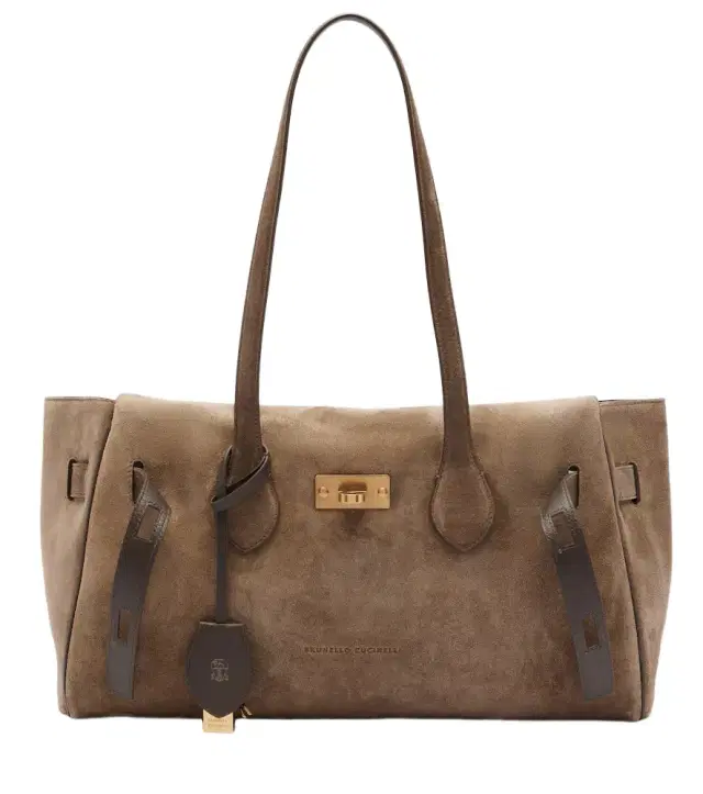 Medium suede shoulder bag