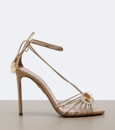 Aquazzura Night Stars metallic leather sandals | Thumbnail 2