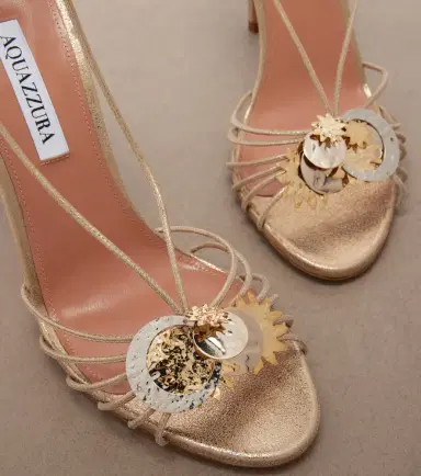 Aquazzura Night Stars metallic leather sandals | Thumbnail 3