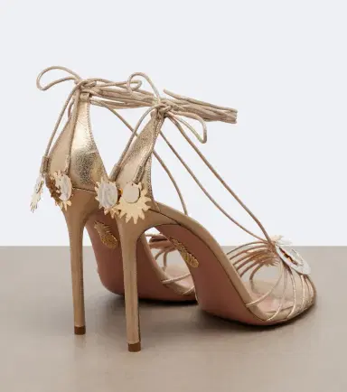 Aquazzura Night Stars metallic leather sandals | Thumbnail 4