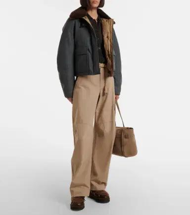 Brunello Cucinelli Shearling-trimmed alpaca-blend down jacket | Thumbnail 6